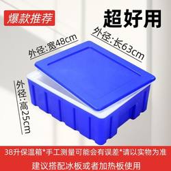 38L Insulated Box for Commercial Fast Food, Breakfast, Plastic Heat-Retaining Takeout Food Delivery, Food Foam Cooler Box for Outdoor Stalls