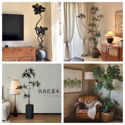 Fake Green Plants, Black Rubber Tree, Top Ten Benefits, Peacock Wood, Monstera, Artificial Green Plants, Mid-Century Style Fake Trees for Decoration