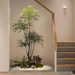 Artificial Nandina Bamboo Landscaping Green Plants Indoor Staircase Landscape Plants Floor-Standing Potted Plants Window Display Fake Tree Ornaments Decoration