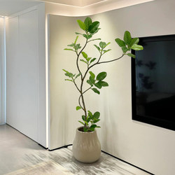 Bengali Banyan Artificial Green Plant, Light Luxury High-End Indoor Living Room Artificial Tree, Atmospheric Tree, Large Floor-Standing Potted Plant