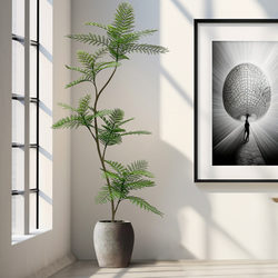 Simulated Green Plant Jacaranda, High-End Light Luxury Indoor Living Room Decorative Flower, Bionic Fake Plant, Large Floor-Standing Potted Tree