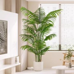 Simulated Areca Palm Tree, High-End Light Luxury Style Artificial Tree, Indoor Living Room Decoration, Floor-Standing Landscaping, Simulated Green Plant Potted Plant