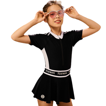 Sunscreen children's swimsuit TOSWIM conjoined body
