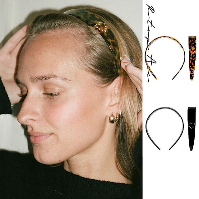 RTEP niche emijay love diamond headband classic French retro peach heart acetic acid thickened hair accessories headdress