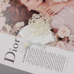 New Style Chanel-Inspired White Pearl Flower Curtain Embellishments, Decorative Pins, Hanging Ornaments, Curtain Accessories, DIY Handmade