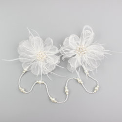 New Super Fairy-Like Small Fragrance Style Feather Flower White Curtain Decorations Hanging Ornaments Handmade DIY Decorative Accessories