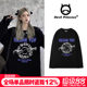 European and American style hiphop style black long-sleeved T-shirt for women 2025 autumn new ins trendy loose top
