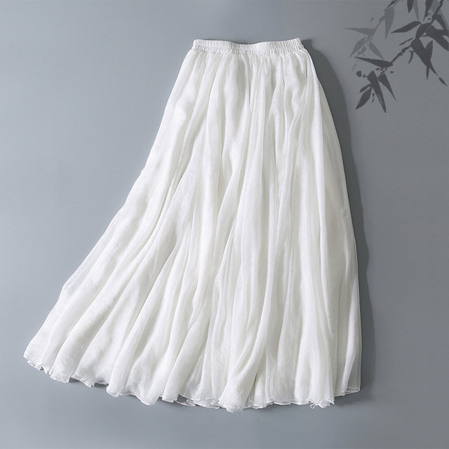 Teigan Skirt in Inked Chinoiserie White/Blue main image 1
