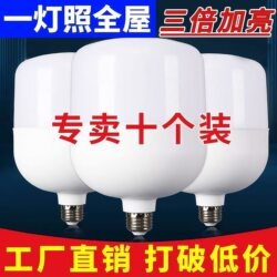 [Super Bright] Led Bulb E27 Large Screw Energy-Saving Lamp Super Bright Eye Protection Household White Light Factory Lighting Bulb