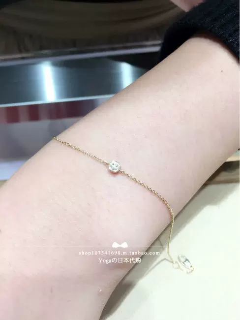 日本代购直邮Star Jewelry Girl 10k金笑脸钻石手链-Taobao