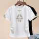 New Chinese style embroidered short-sleeved T-shirt for women 2025 summer round neck new women's large-size slim top