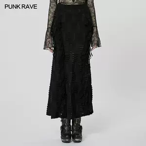 黑色不对称腰头单肩背带直筒裤Esa Liang × PUNK RAVE 潘辰同款-Taobao