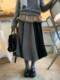 Horide Map 'Black and White Music' Heavy Industry Handmade Bow Round Neck Knitted Versatile Cardigan Sweater Coat