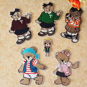 
Cartoon bear ironing cloth patch jeans pants knee clothes patch sweater down patch patch cloth embroidery decorative patch