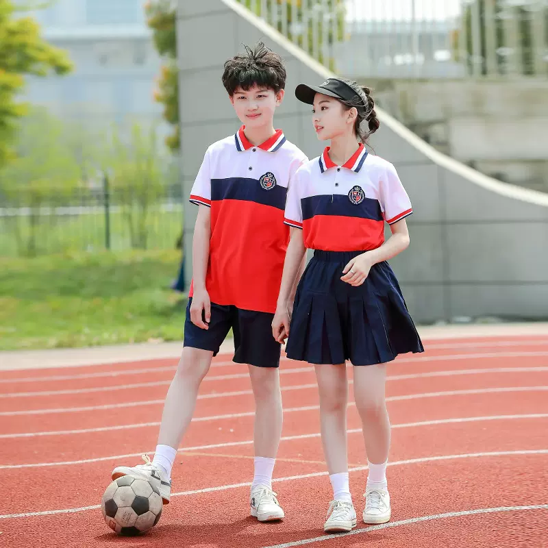 學院英倫風幼兒園園服中小學生班夏校服六一運動團體服