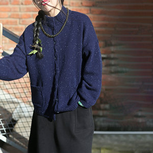 
Painting Landscapes <Love> Original Merino Ideas Pure Wool Artistic Warm Sweater Jacket Cardigan 2