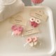 Cream Puff Pink Flower Hairpin Cute Versatile Side Clip Bangle Clip Haircard Sweet Hair Accessories 2023