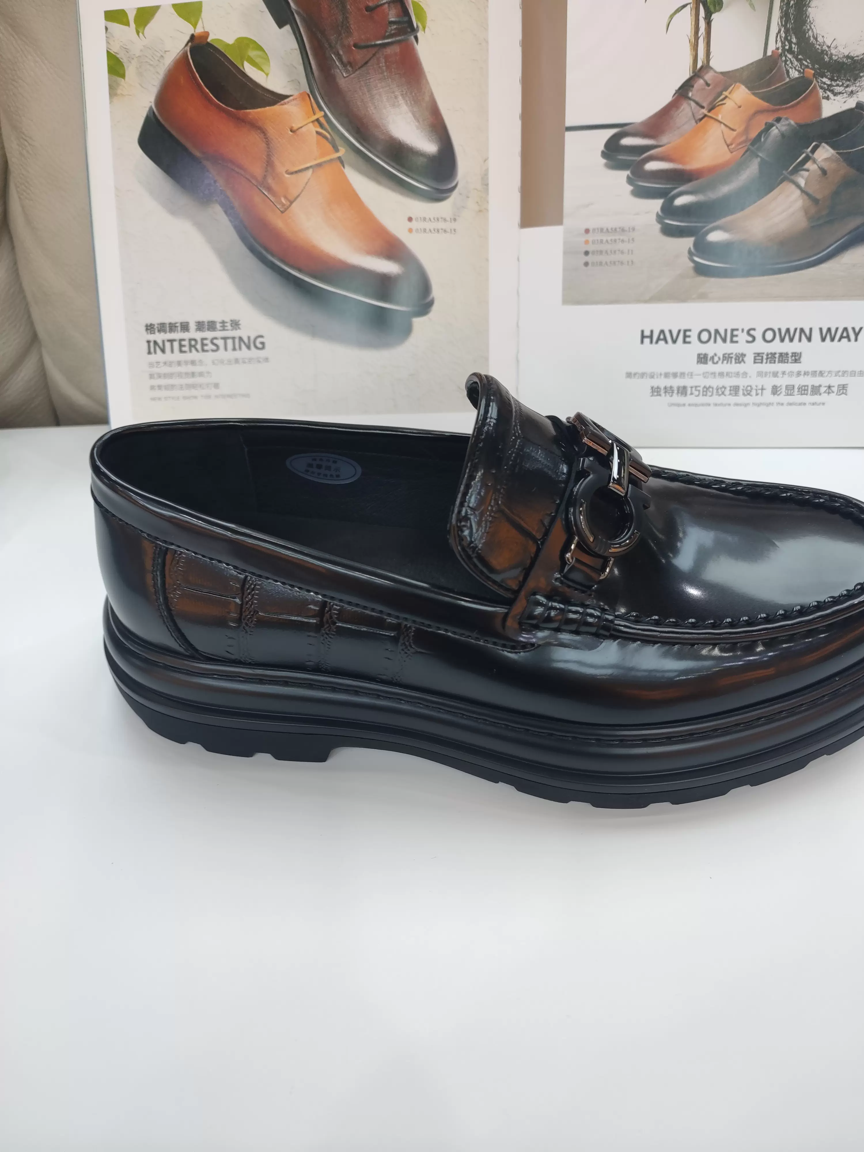 美足鞋业男鞋正品真皮豆豆鞋一脚蹬韩版商务休闲皮鞋乐福鞋厚底鞋