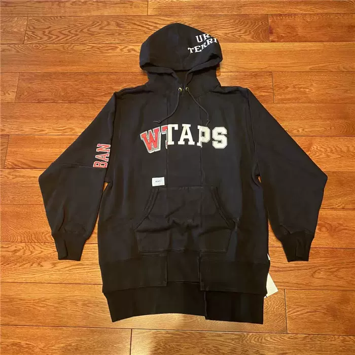 国仓WTAPS RIPPER 02/SWEATSHIRT.COPO拼接骨头帽衫卫衣18AW-Taobao