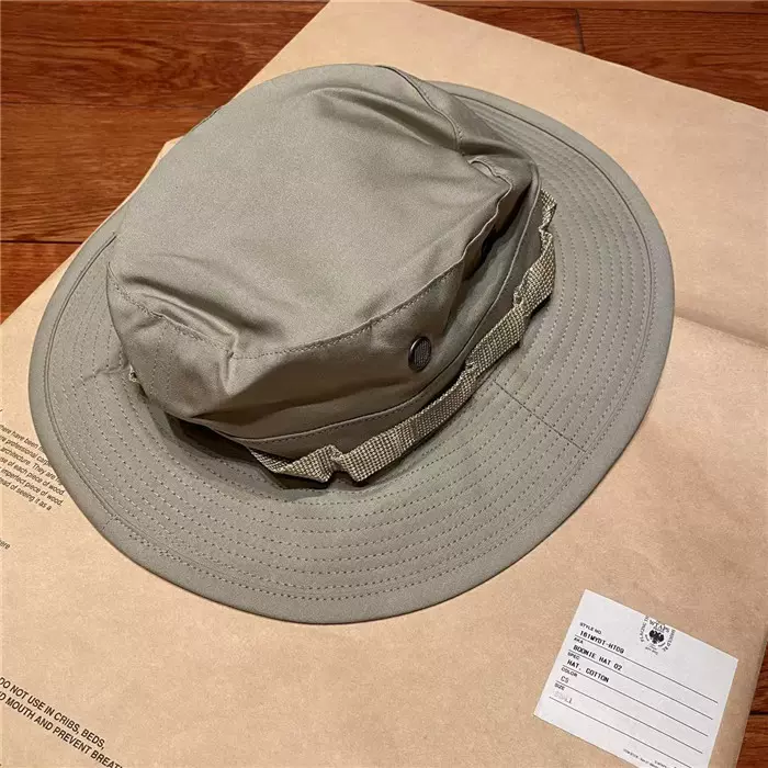 Boonie Cap Wtaps Boonie WTAPS Appliquéd Cotton Bucket Hat Green WTAPS