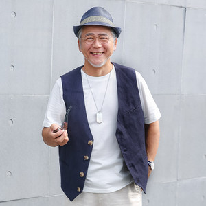 Summer thin linen vest in summer wear casual vest single-breasted vest horse clip yuppie sleeveless clothes for men