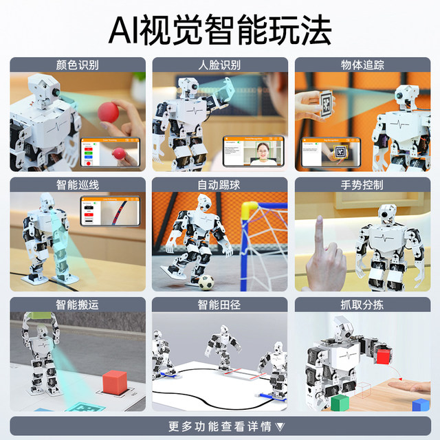 Raspberry Pi Bionic Humanoid Robot TonyPi Object Tracking Intelligent ...