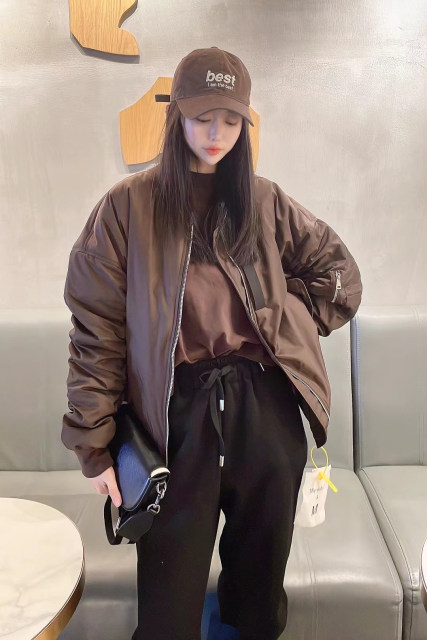 European Station 2025 Spring New Style Casual Loose Thin Cotton Baseball Jacket Women's Multi-Color
