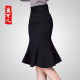Yingkeren's new summer large-size slim high-waisted ruffle versatile mid-length temperament hip-covered professional skirt
