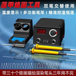 Pengjia Temperature-Adjustable Pyrography Machine, Gourd Wood Board Pyrography Tool Set, Wood Burning Pen, Electric Soldering Iron, Painting Pen