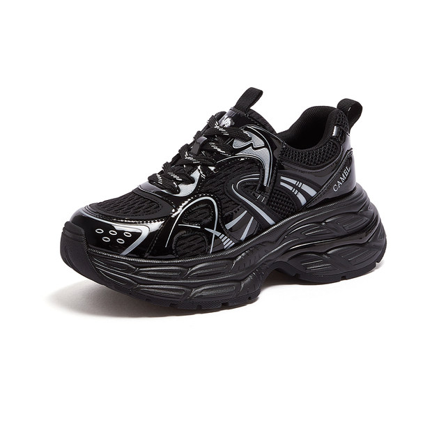 
Camel's new space series silver string thick sole comfortable and fashionable daddy shoes