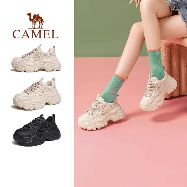 Camel women's shoes 2025 winter new boots women's plus velvet dad shoes women's thick-soled sneakers cotton shoes women's snow boots