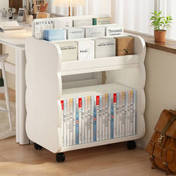Bookshelf Floor-Standing Storage Rack Living Room Movable Book Rack Storage Shelf Household Multi-Layer Children's Bookcase Storage Rack
