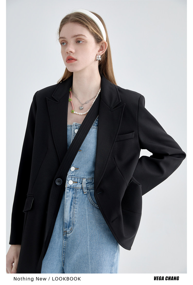 Vega Chang Women's Fall Suit Korean Style Blazer Jacket