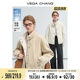 Vega Chang down jacket female 2024 winter new 90 white duck down on both sides of the neck -necked chori jacket

