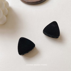 3cm Pair of Small Fabric Claw Clips with Cute Cat Ears, Korean Style Shark Hair Clips for Women