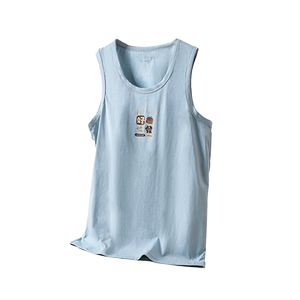 
Men's vest pure cotton summer thin sweat-absorbing sports boy teenager big children large size summer top sweat shirt