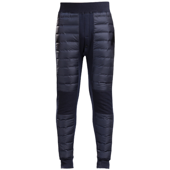 Arctic down pants for men's middle-aged and elderly warm pants with added velvet and thickened winter coldproof high waisted loose cotton pants for mothers