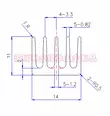 Nhôm tản nhiệt có rãnh 80*14*11MM chip điện tử tản nhiệt CPU Bo mạch chủ IC card đồ họa làm mát bằng nhôm 