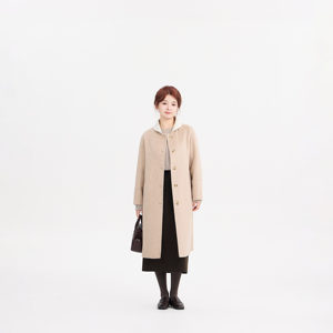 
REST HEART 2025 autumn and winter new product oatmeal doll collar mid-length double-sided wool coat