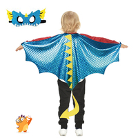 Halloween Children's Dinosaur Cloak Mask Tail Shiny Pterosaur Show Wings Boys Girls Costumes