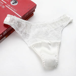 True silk pants female mulberry silk sexy pants comfortable breathable lace hollow transparent transparent low -waist low waist pants head
