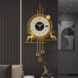 2026 New Creative Light Luxury High-End Clock Wall Clock Modern Simple and Elegant Living Room Silent Wall Clock