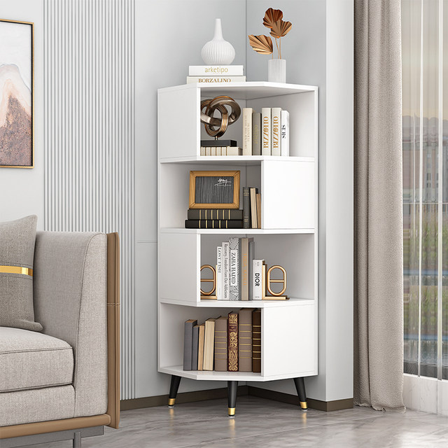 Solid wood corner cabinet corner cabinet corner triangular storage rack ...