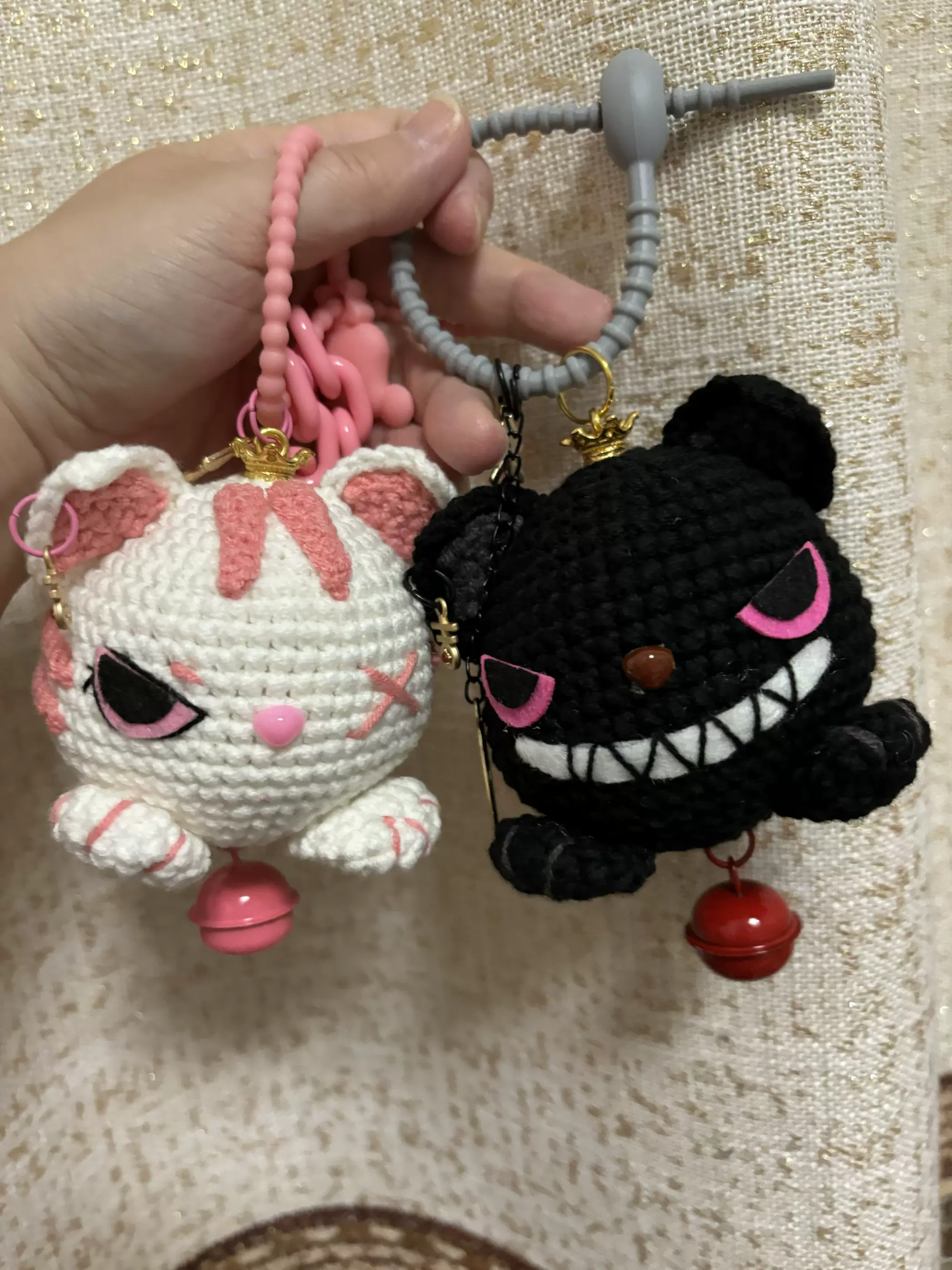 奶凶奶凶的猫神大人！成品手工钩织毛线DIY玩偶猫