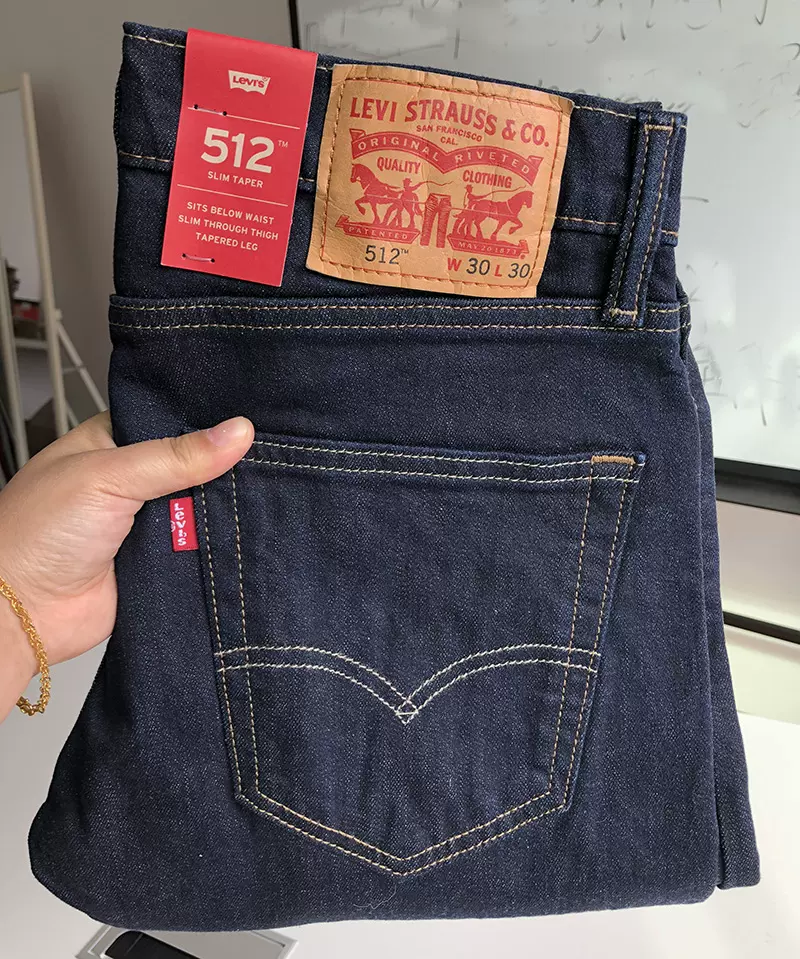 14oz美國正品Levi's512 slim修身牛仔煙管褲男中低腰28833-0025-Taobao