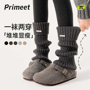 
Paimi Gray Sock Covers Women's Pile Socks Autumn and Winter with Snow Boots Thickened Warm Calf Socks Shark Pants Slim Leg Cover