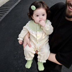 Baby Clothes, One-Piece Jumpsuits, Super Cute and Stylish, Spring Clothes for Baby Girls, Small Month-Old Babies, Outdoor Wear, Autumn and Winter Clothes, Spring Clothes