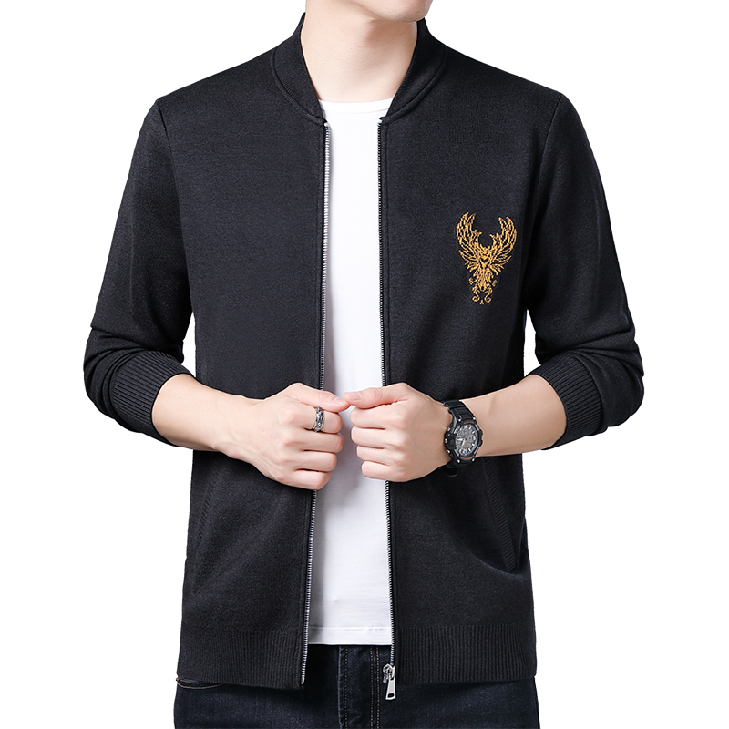 Spring and Autumn thin jacket men's casual baseball collar jacket ...