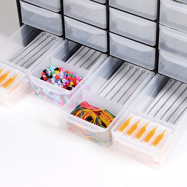 Tattoo needle tool box needle cabinet transparent parts storage box mouth mouth 5 -layer drawer fell -resistant tattoo equipment accessories