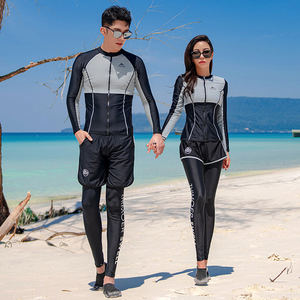 Couple diving suit Female split -to -thin set long -sleeved men's surfing jellyfish sports sunscreen hot spring swimsuit